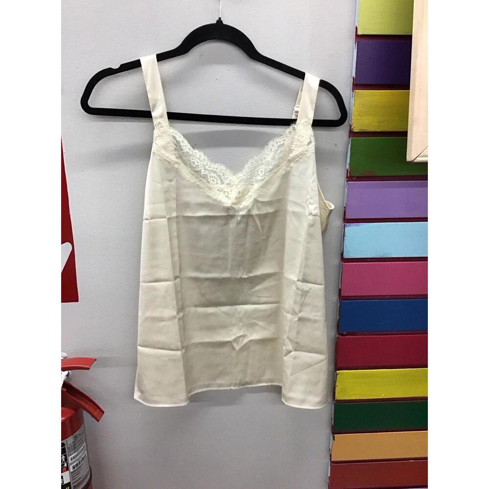 TWR HLL Christie Brinkley lace camisoles size medium cream new from HSN